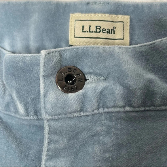L.L. Bean Vintage High Rise Mom Pants - Size 16 - Light Blue/ Green - Velvet - Picture 3 of 7